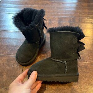 UGG Bailey Bow II black toddler boots